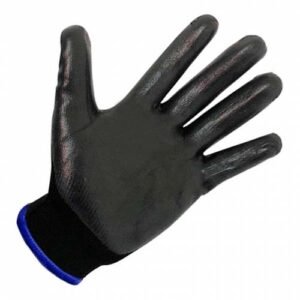 Guante tejido negro DPS recubierto nitrilo negro espumado