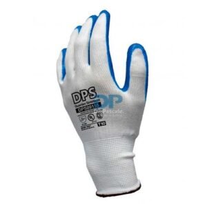 Guantes talle 9 tejidos baño látex azul/negro