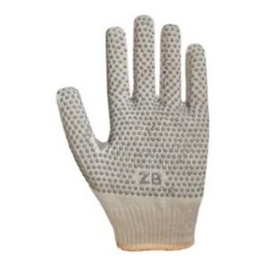 Guantes tejidos algodón moteado industrial