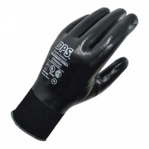 Guantes tejidos baño nitrilo completo negro Talle 9