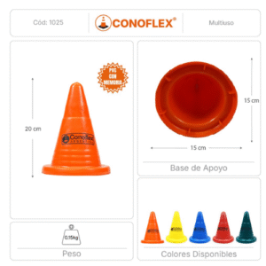Cono MULTIUSO ALT. 20 CM. S/ REF. C: NARANJA