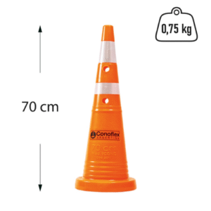 CONO KING CONE LIGHT SEMIFLEXIBLE ALT. 70 cm 1,2 Kg 2 REFLEC